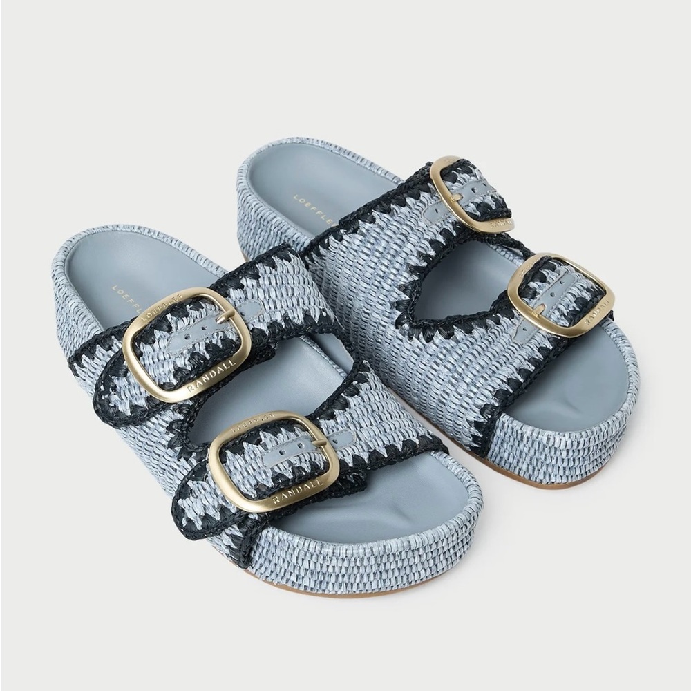Loeffler Randall Theo Blue-Two Band Sandal